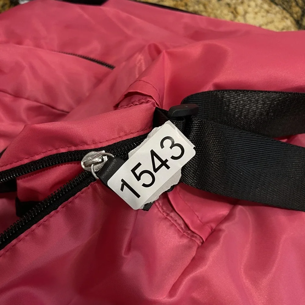 London‎ Fog Collection Duffel Bag Pink Polyester Travel Gym Weekender Zip Pocket